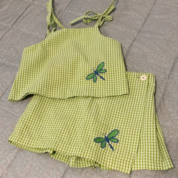 Kelly's Kids Other - Kelly's Kid Matching Seersucker Skort Set